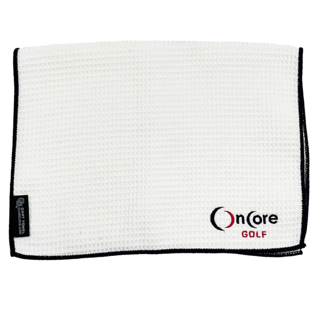 Shop White Microfiber Towel - OnCore Golf Official Logo - 2024