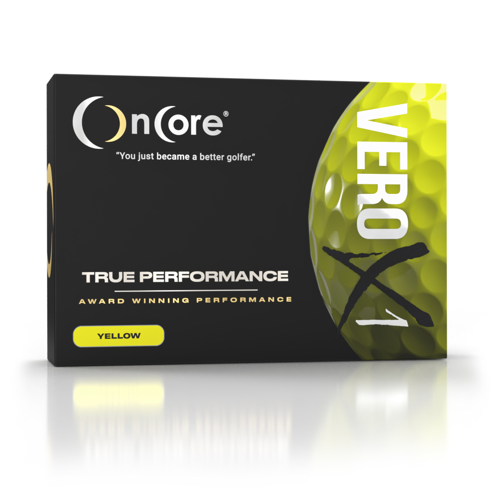 Shop OnCore Golf - VERO X1 Tour Performance Distance Golf Balls - Yellow Dozen