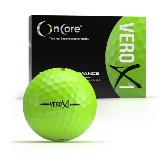 VERO X1 - 2022 - Best Golf Balls OnCore Golf - Matte Green