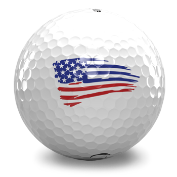 USA Flag - Golf Ball