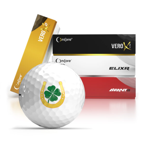 Shamrock Edition | St Patrick's Day - 4-Leaf Clover Horseshoe Golf Balls - OnCore