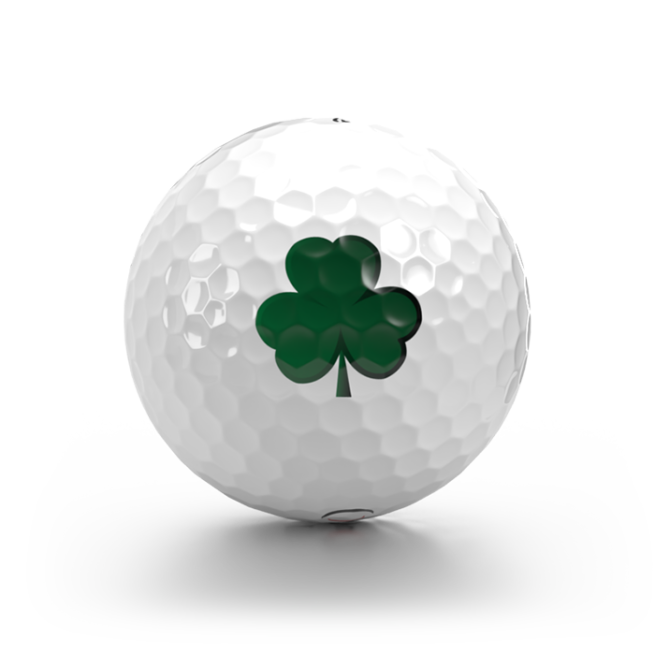 St. Patrick's Day Green Clover Golf Ball