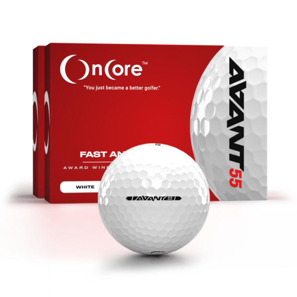 AVANT 55 - 2 Dozen Pack White Golf Balls - Bundled Savings from OnCore Golf