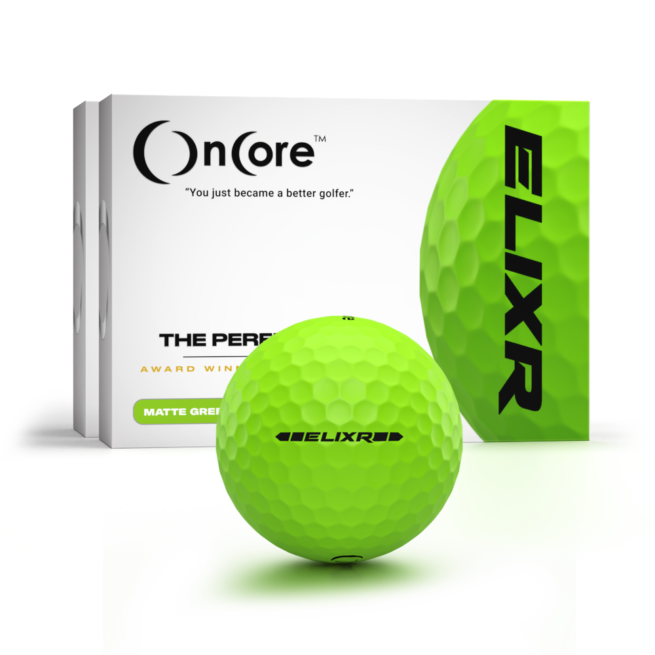 ELIXR - 2 Dozen Pack Matte Green Golf Balls - Bundled Savings from OnCore Golf