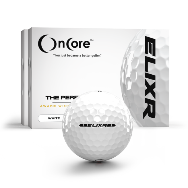 ELIXR - 2 Dozen Pack White Golf Balls - Bundled Savings from OnCore Golf