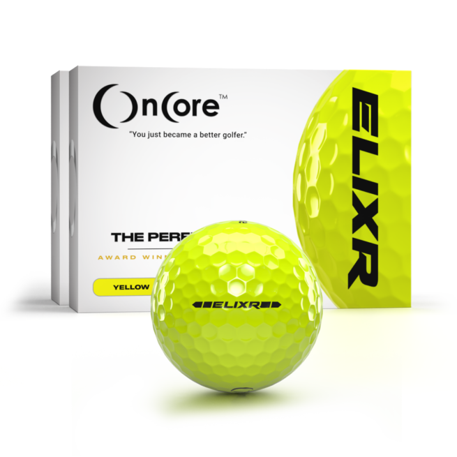 ELIXR - 2 Dozen Pack Yellow Golf Balls - Bundled Savings from OnCore Golf