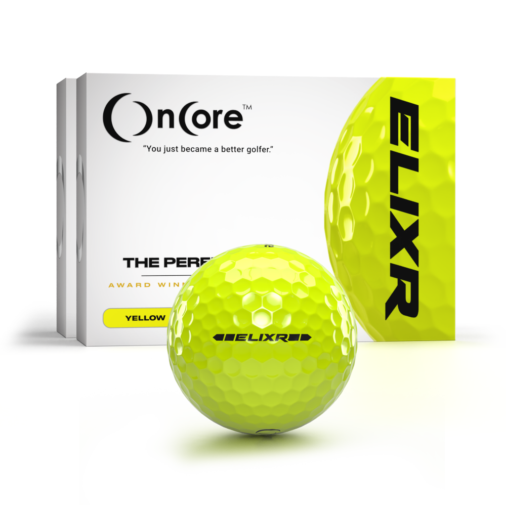 elixr-yellow-2-dozen-pack-bundle-2022-offer-oncore ELIXR - 2 Dozen Pack Yellow Golf Balls - Bundled Savings from OnCore Golf