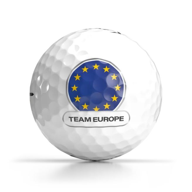 Get the Limited Edition Team Europe Cup Golf Ball, customized with our new Team Europe Graphic.