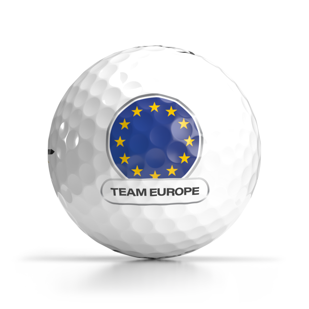 Get the Limited Edition Team Europe Cup Golf Ball, customized with our new Team Europe Graphic.
