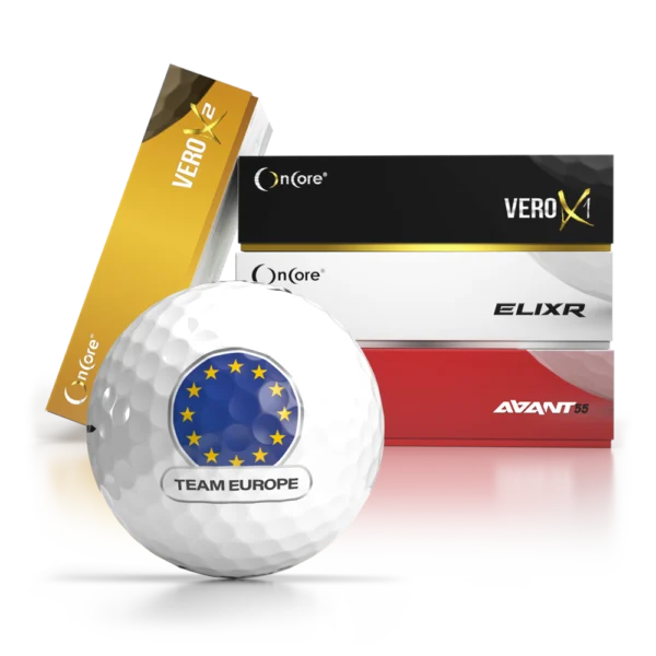 Get the Limited Edition Team Europe Cup Golf Balls, customized with our new Team Europe Graphic.