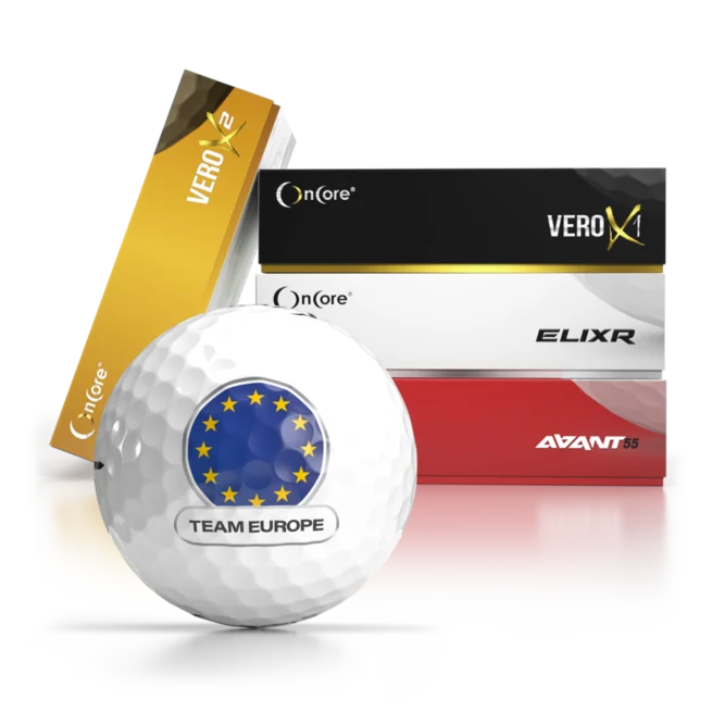 Get the Limited Edition Team Europe Cup Golf Balls, customized with our new Team Europe Graphic.