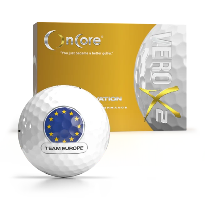 Get the Limited Edition Team Europe Cup Golf Balls - VERO X2 Dozen Custom