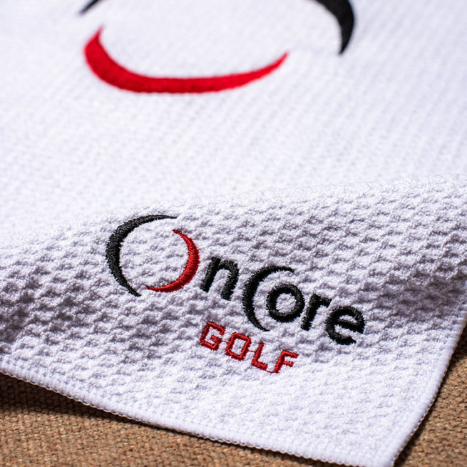 OnCore Best Premium Microfiber White Golf Towel