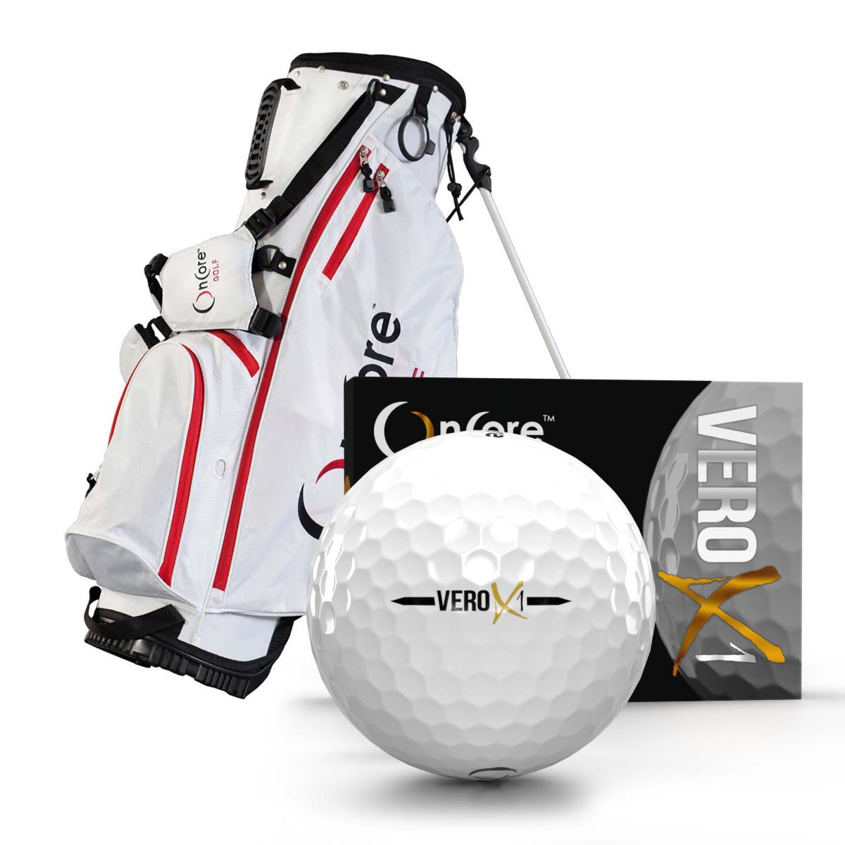 tour-bundle-white OnCore Tour Bundle - White | VERO X1 and OnCore Stand Bag