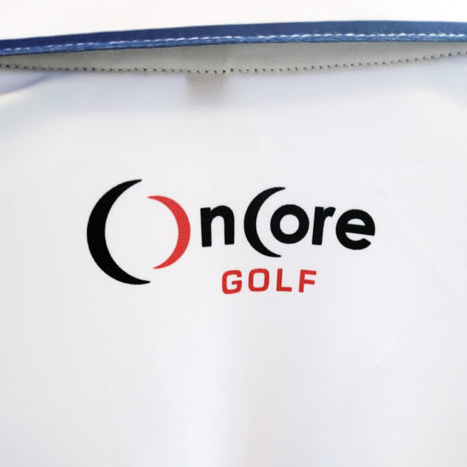 OnCore Performance Sport Golf Polo - White and Blue