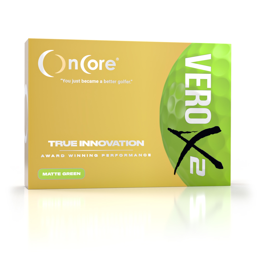 Shop OnCore Golf - VERO X2 Tour Performance Golf Balls - Matte Green Dozen