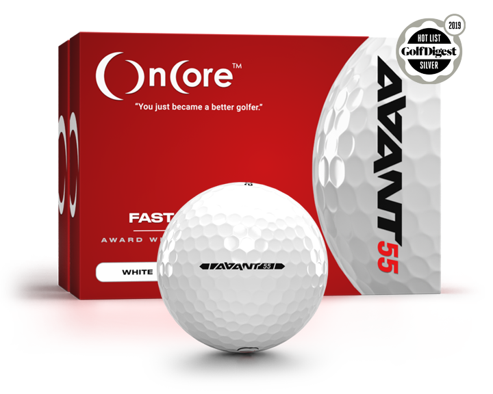 AVANT 55 - 2 Dozen Pack White Golf Balls - Bundled Savings from OnCore Golf