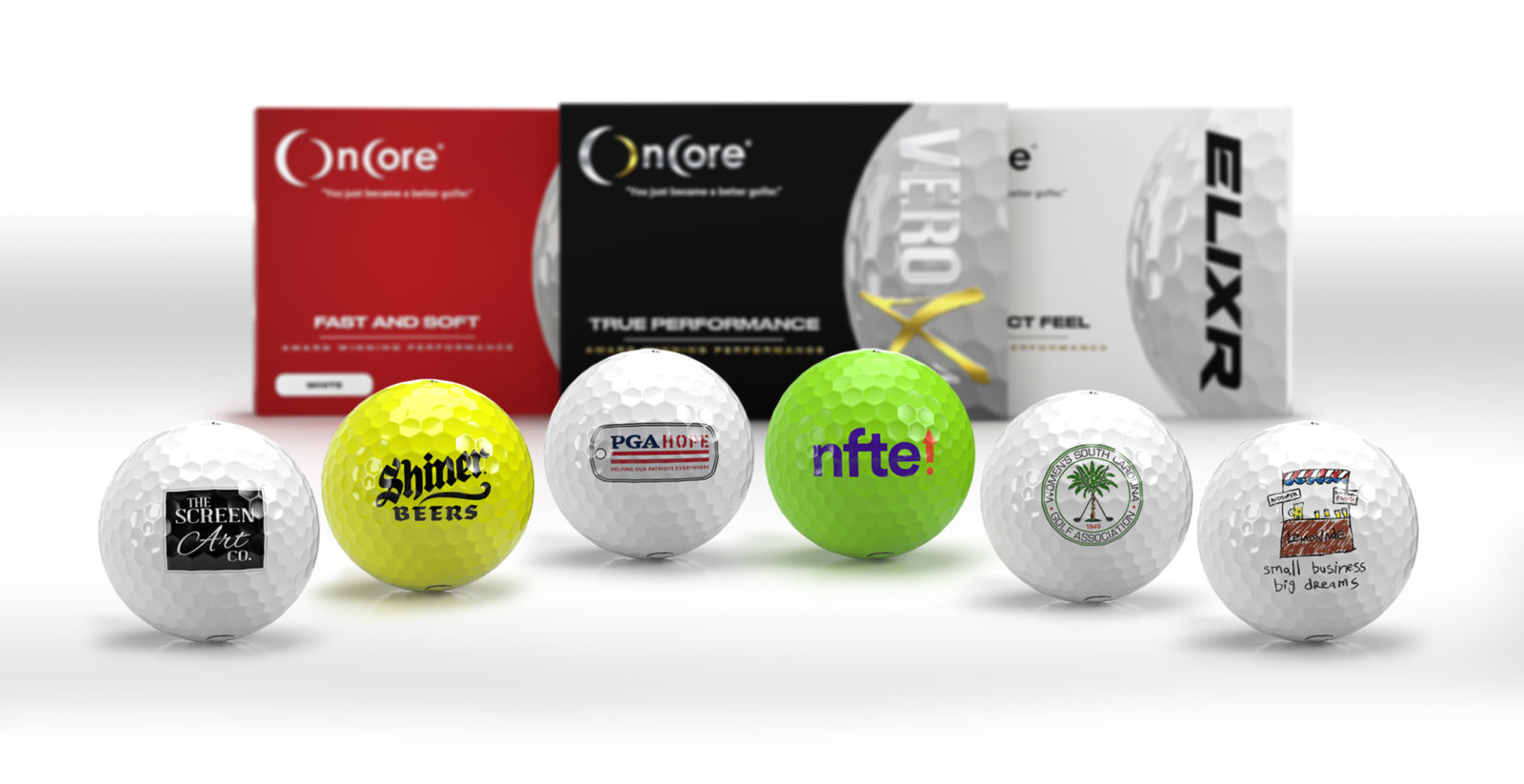 Customize Golf Balls Online - OnCore Ball Personalization