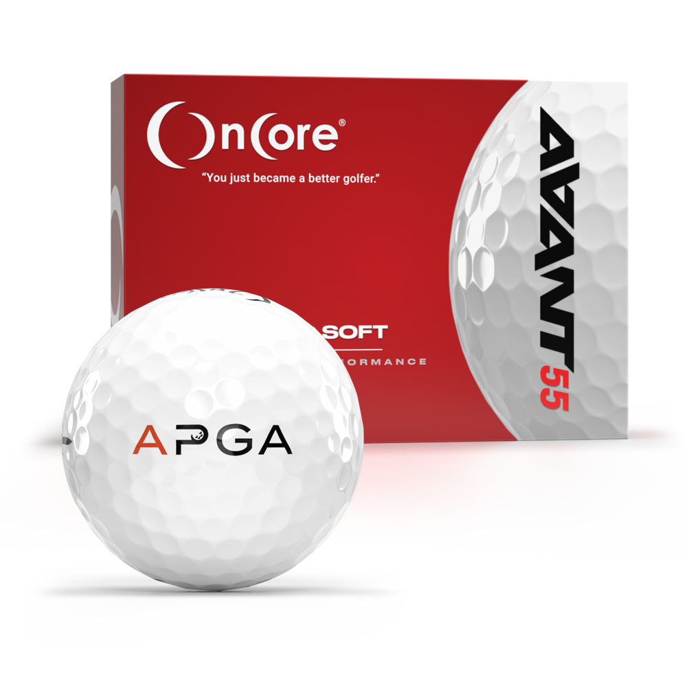 apga-custom-ball-avant-55-oncore-golf-white-ball APGA Tour Golf Balls - 2022 - Official OnCore Golf - AVANT 55