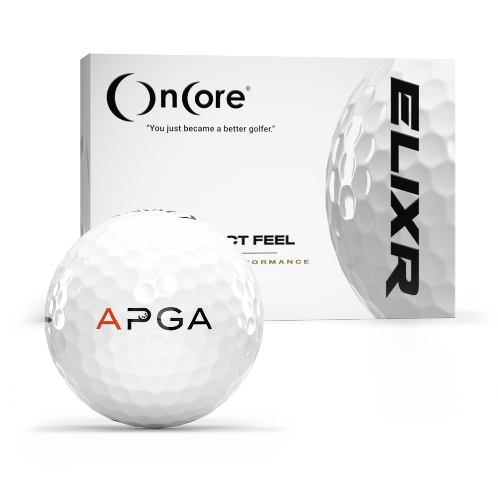 apga-custom-ball-elixr-2022-oncore-golf-white-ball APGA Tour Golf Balls - 2022 - Official OnCore Golf - ELIXR 2022