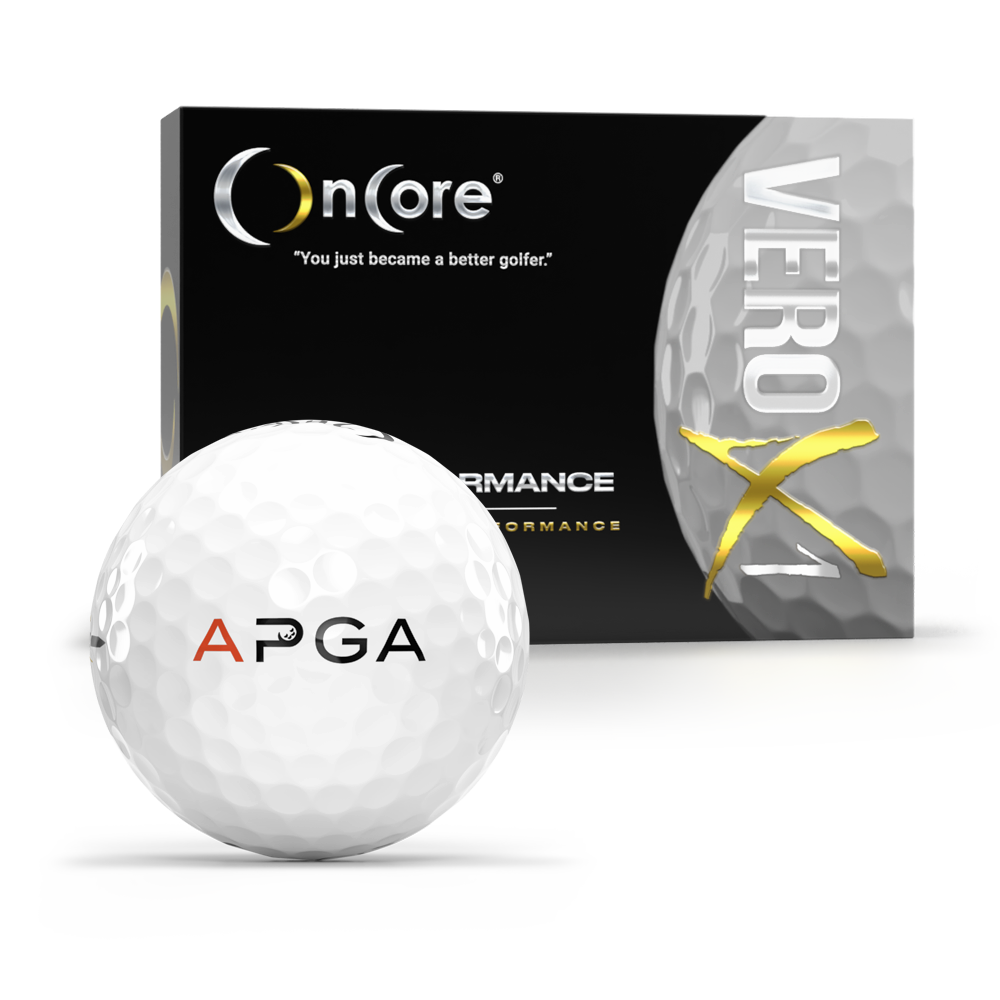 apga-custom-ball-vero-x1-oncore-golf-white-ball APGA Tour Golf Balls - 2022 - Official OnCore Golf - VERO X1