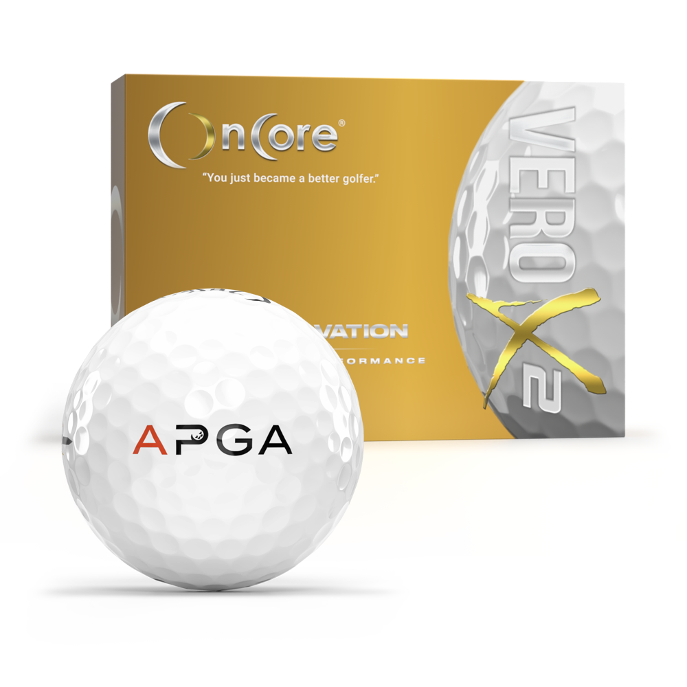 apga-custom-ball-vero-x2-oncore-golf-white-ball APGA Tour Golf Balls - 2022 - Official OnCore Golf - VERO X2