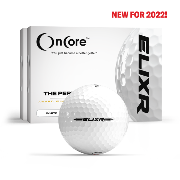 2022 ELIXR - 2 Dozen Pack White Golf Balls - Bundled Savings from OnCore Golf