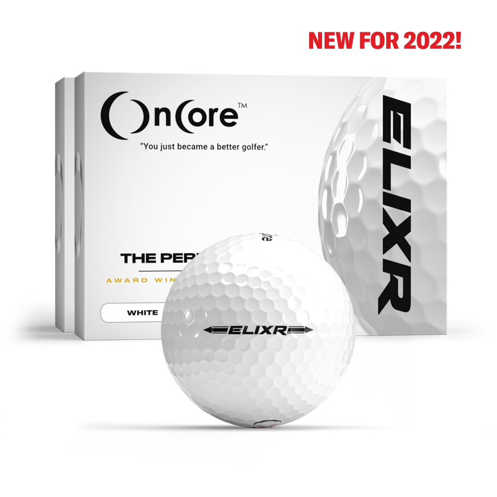 2022 ELIXR - 2 Dozen Pack White Golf Balls - Bundled Savings from OnCore Golf