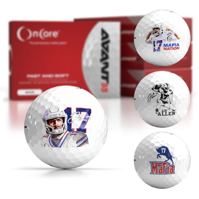 Josh Allen Mafia 4-Pack Bundle Dozen - Buffalo Collectible Golf Balls - AVANT 55