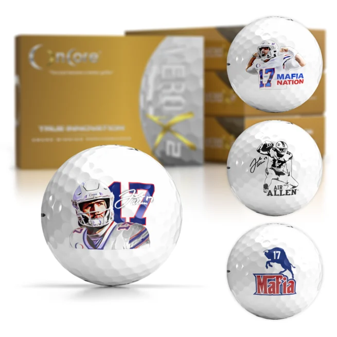 Josh Allen Mafia 4-Pack Bundle Dozen - Buffalo Collectible Golf Balls - VERO X2