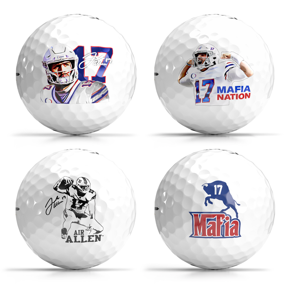 Josh Allen Mafia 4-Pack Bundle Dozen - Buffalo Collectible Golf Balls