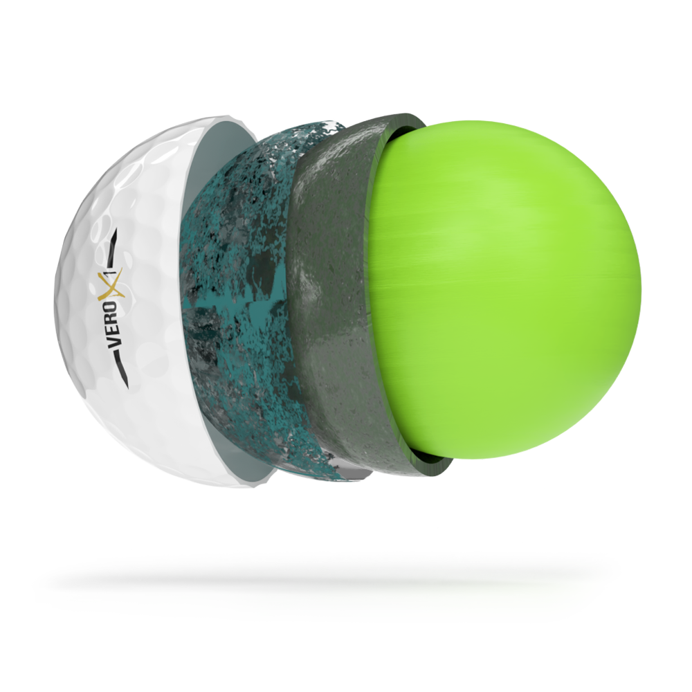 VERO X1 Golf Ball 2022 - Proprietary Perimeter-Weighting Technology Inside