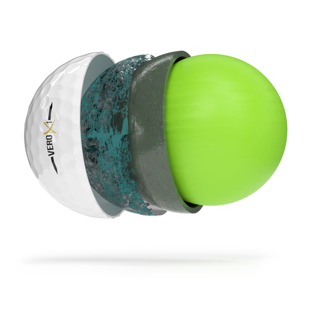 VERO X1 Golf Ball 2022 - Proprietary Perimeter-Weighting Technology Inside