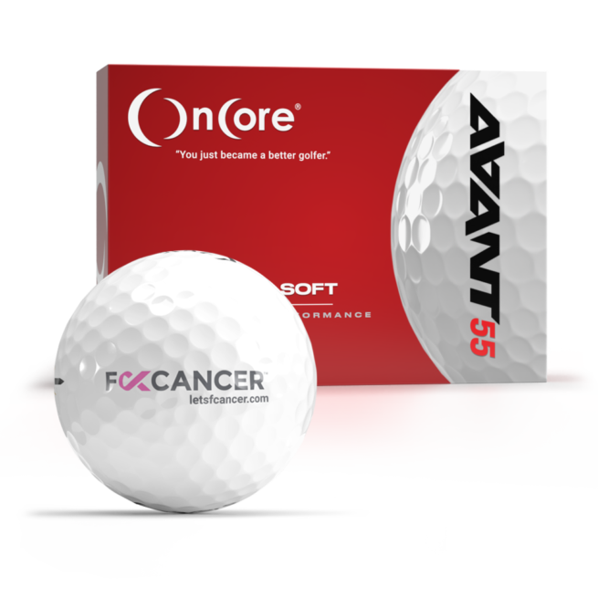 LetsFCancer Charity Ball - Official OnCore Golf Balls - AVANT 55