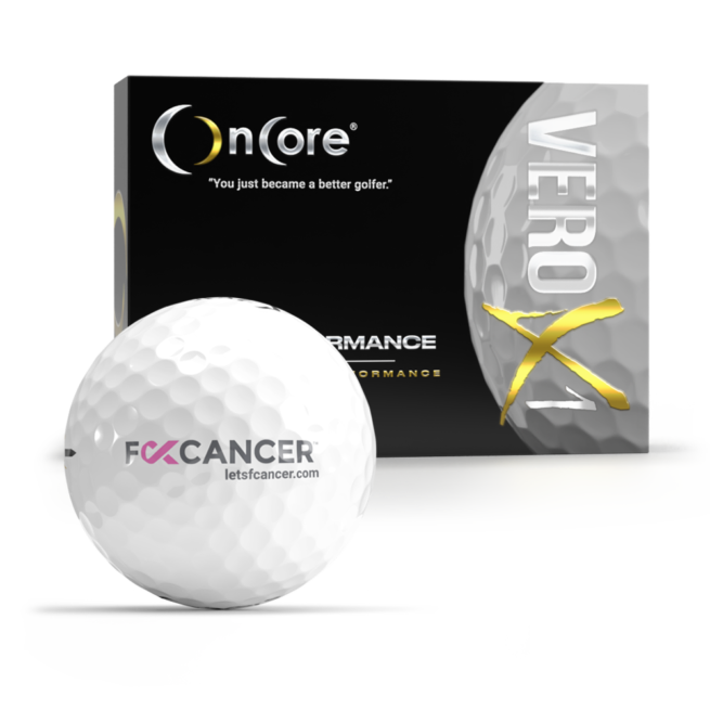 LetsFCancer Charity Ball - Official OnCore Golf Balls - VERO X1