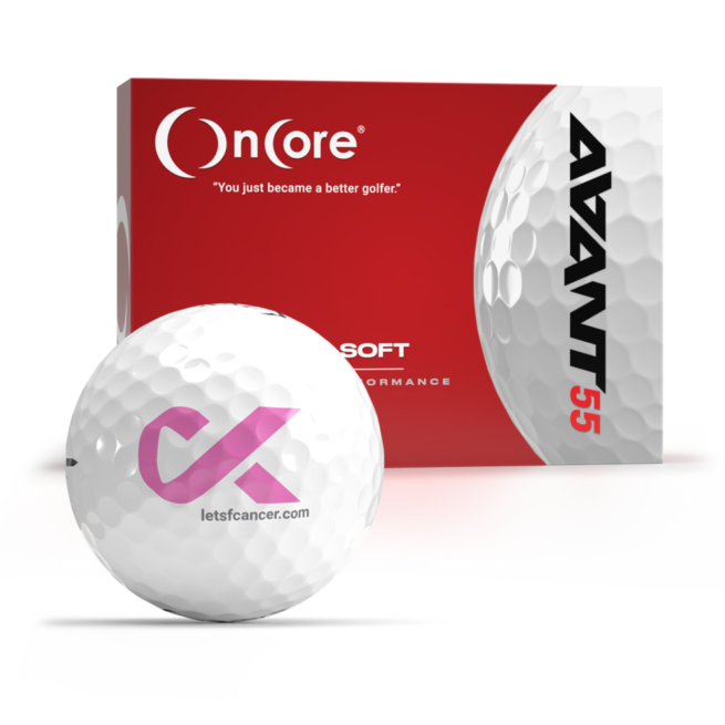 LetsFCancer Ribbon Ball - Official OnCore Golf Balls - AVANT 55