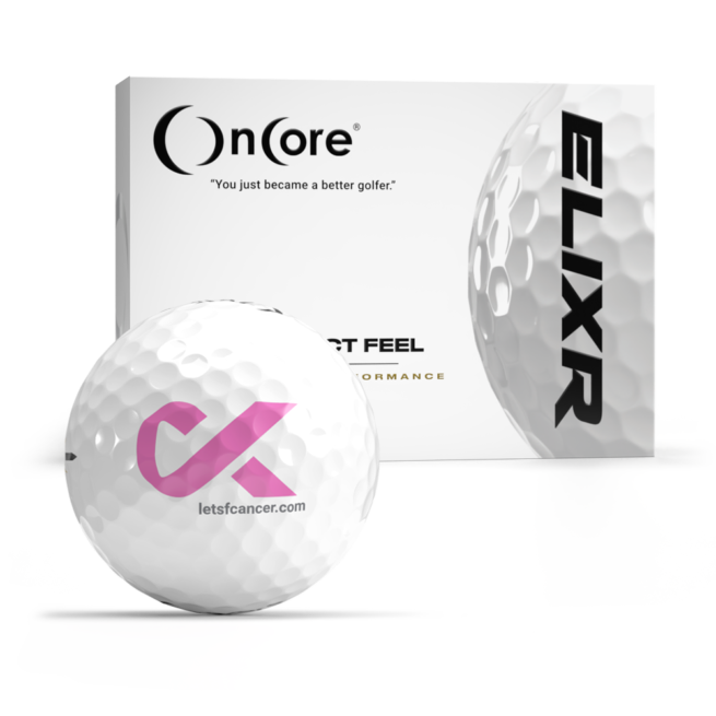 LetsFCancer Ribbon Ball - Official OnCore Golf Balls - ELIXR
