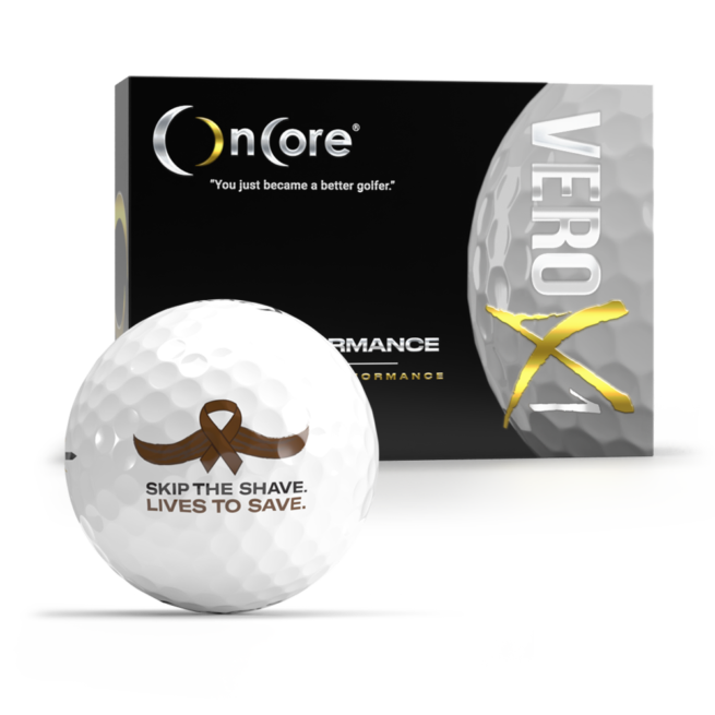 LetsFCancer Skip Shave Ball - Official OnCore Golf Balls - VERO X1