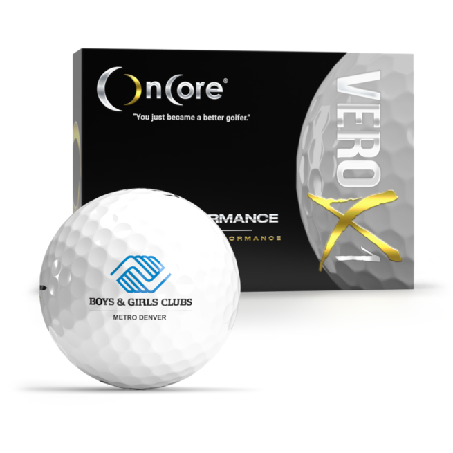 Boys and Girls Club Charity Golf Balls - OnCore Golf Signature Series - VERO X1