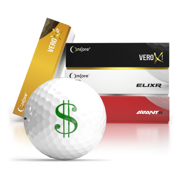 Money - Dollar Sign Golf Balls - OnCore Golf Signature Series