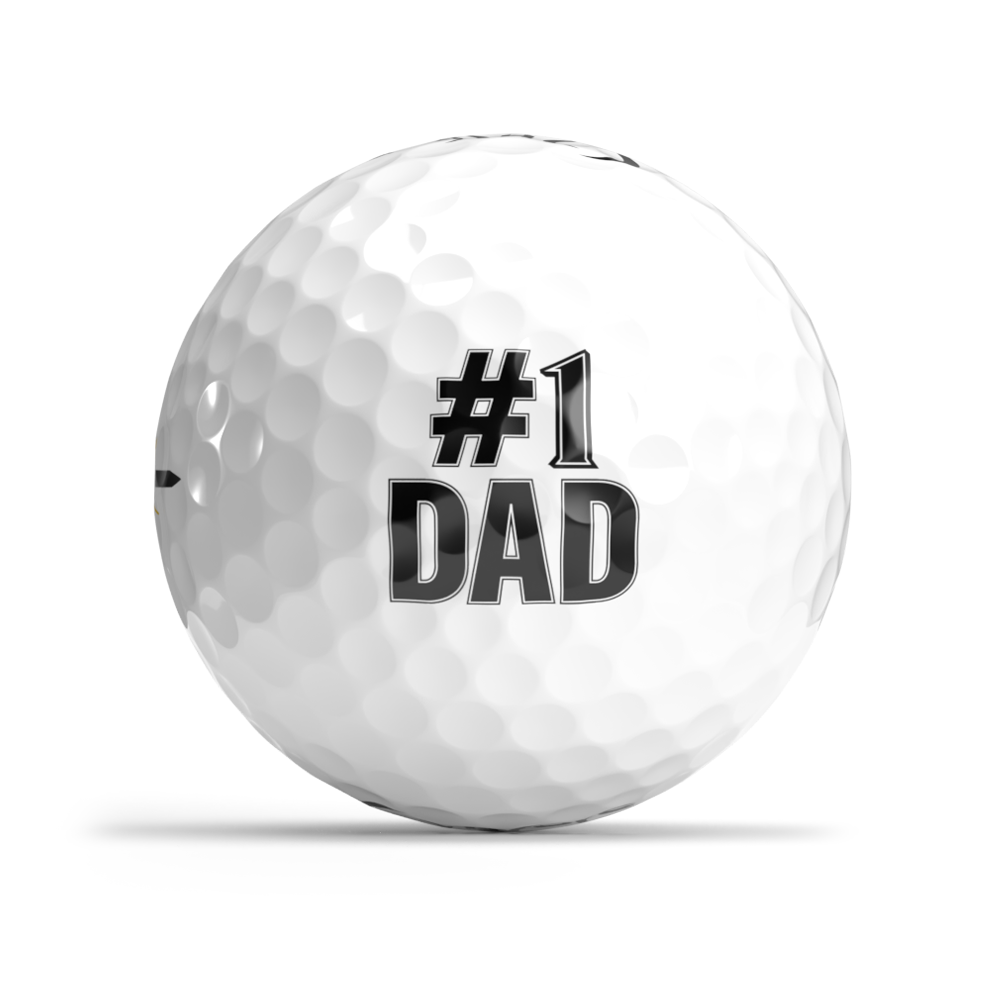 shop-number-one-dad-fathers-day-logo-golf-ball-oncore #1 Dad - Father's Day Golf Ball - OnCore Golf Signature Series