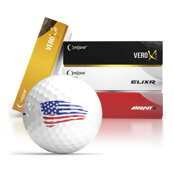USA American Flag Golf Balls - OnCore Golf Signature Series