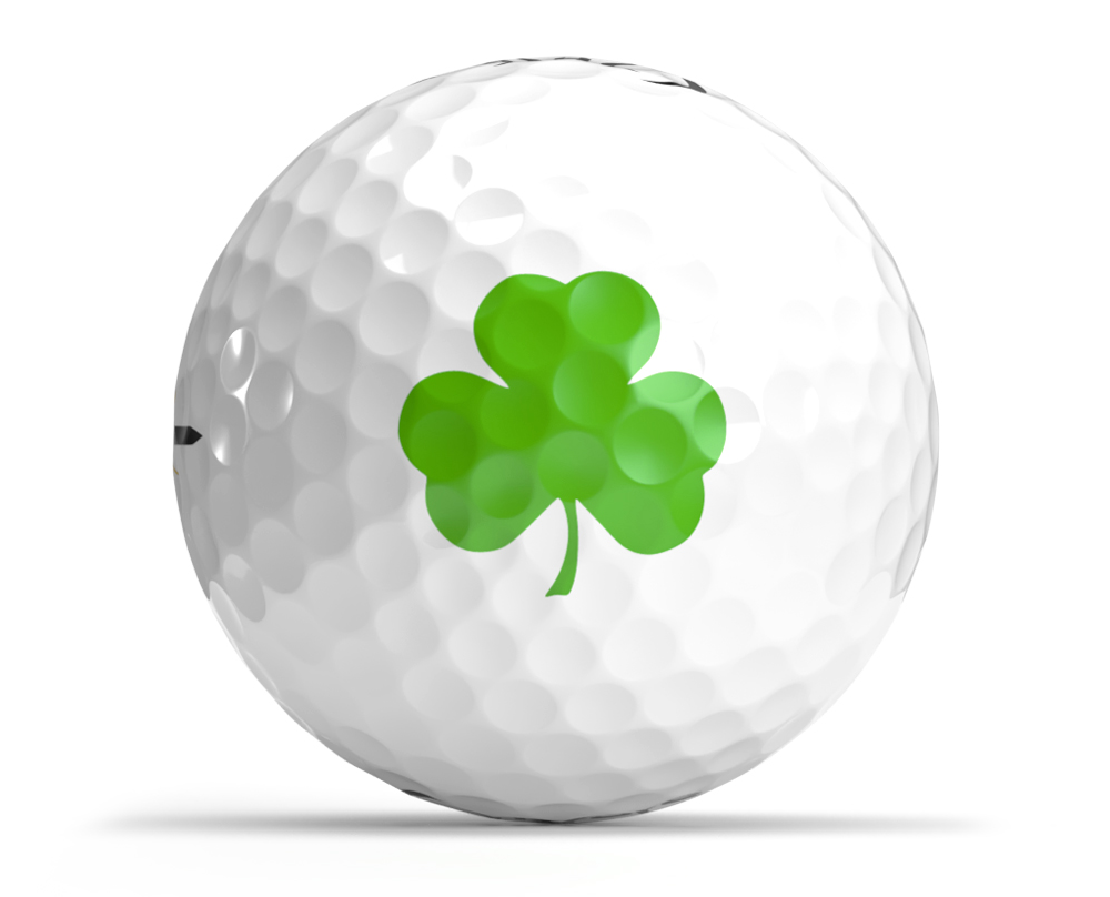 Green Clover Shamrock Golf Ball - Custom - OnCore Golf