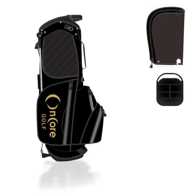 OnCore Golf - Official Black Leather Stand Bag - 2023-24