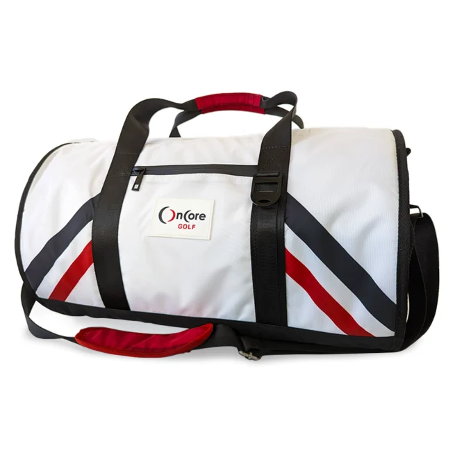 Shop OnCore Golf - Varsity Cooler and Duffle Bag - White