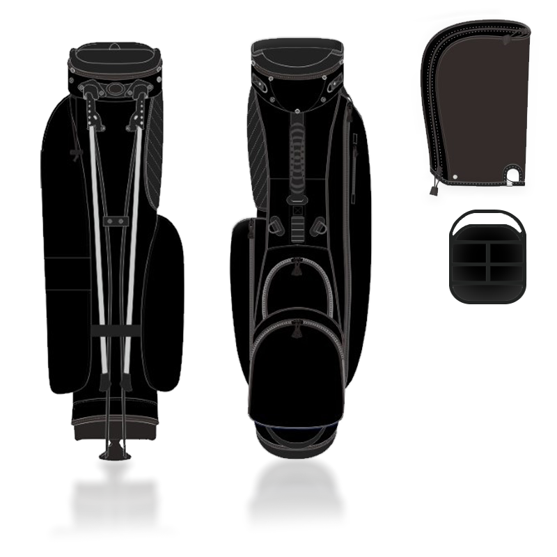 order-leather-oncore-golf-bag-black-2023-stand-bag OnCore Golf - Official Black Leather Stand Bag - New for 2023-24