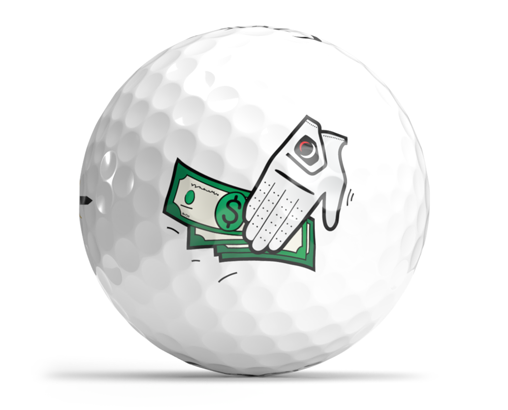 Money Rain Dollars Golf Ball - Custom - OnCore Golf