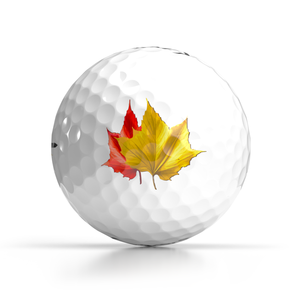 fall-leaves-thankgiving-day-golf-ball-logo-oncore-golf Fall Leaves - Thanksgiving Day Golf Balls - Shop OnCore Golf