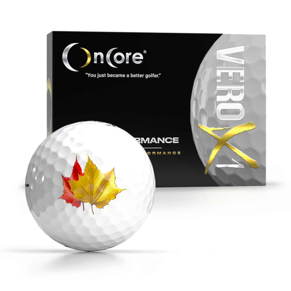 fall-leaves-thankgiving-day-golf-balls-logo-oncore-golf-vero-x1 Shop - Fall Leaves | Thanksgiving Day Logo Golf Balls - OnCore Golf - VERO X1