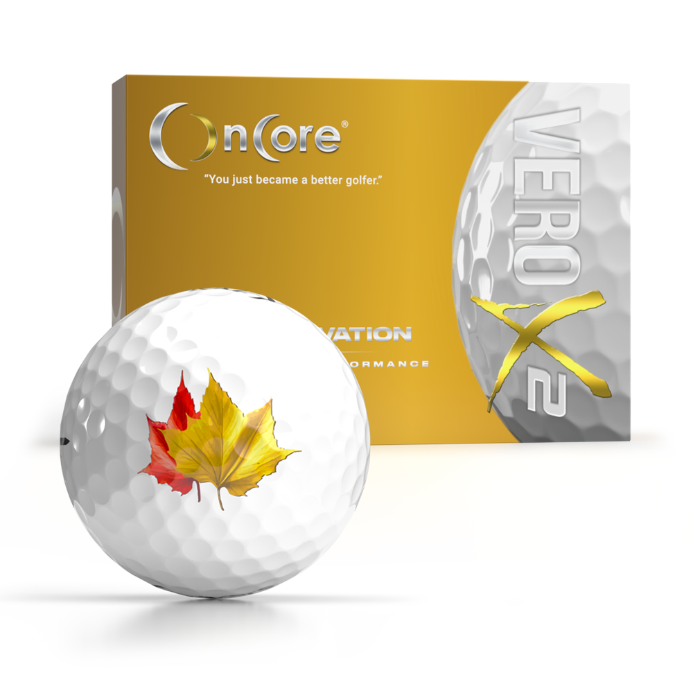 fall-leaves-thankgiving-day-golf-balls-logo-oncore-golf-vero-x2 Shop - Fall Leaves | Thanksgiving Day Logo Golf Balls - OnCore Golf - VERO X2